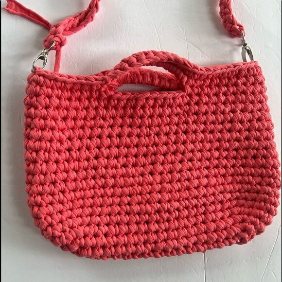Unbranded Handmade Medium Crochet Barbiecore Soft Girl Pink Bag Barbiecore - Picture 4 of 10